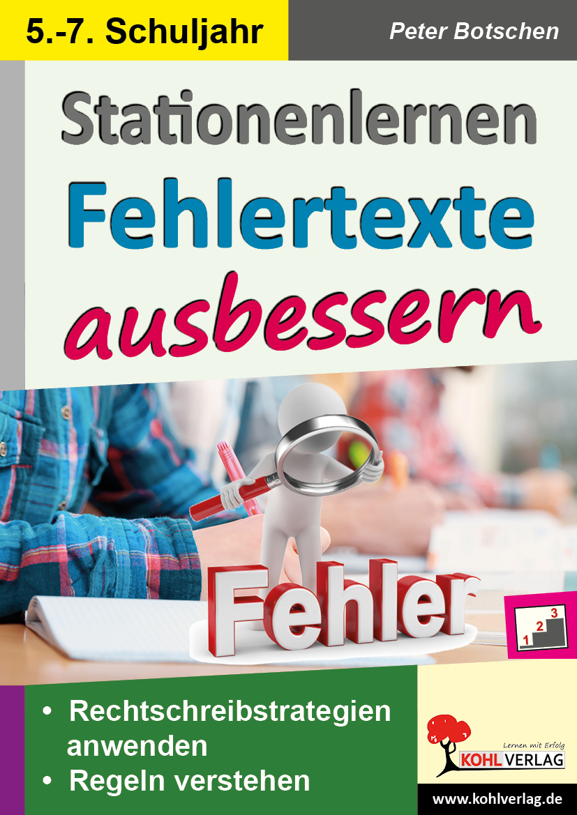 Stationenlernen Fehlertexte ausbessern / Klasse 5-7