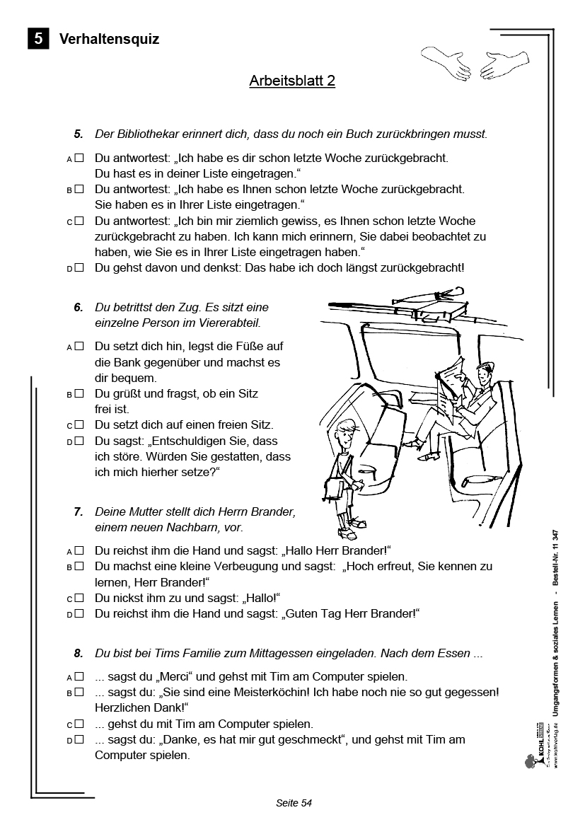 Umgangsformen & soziales Lernen