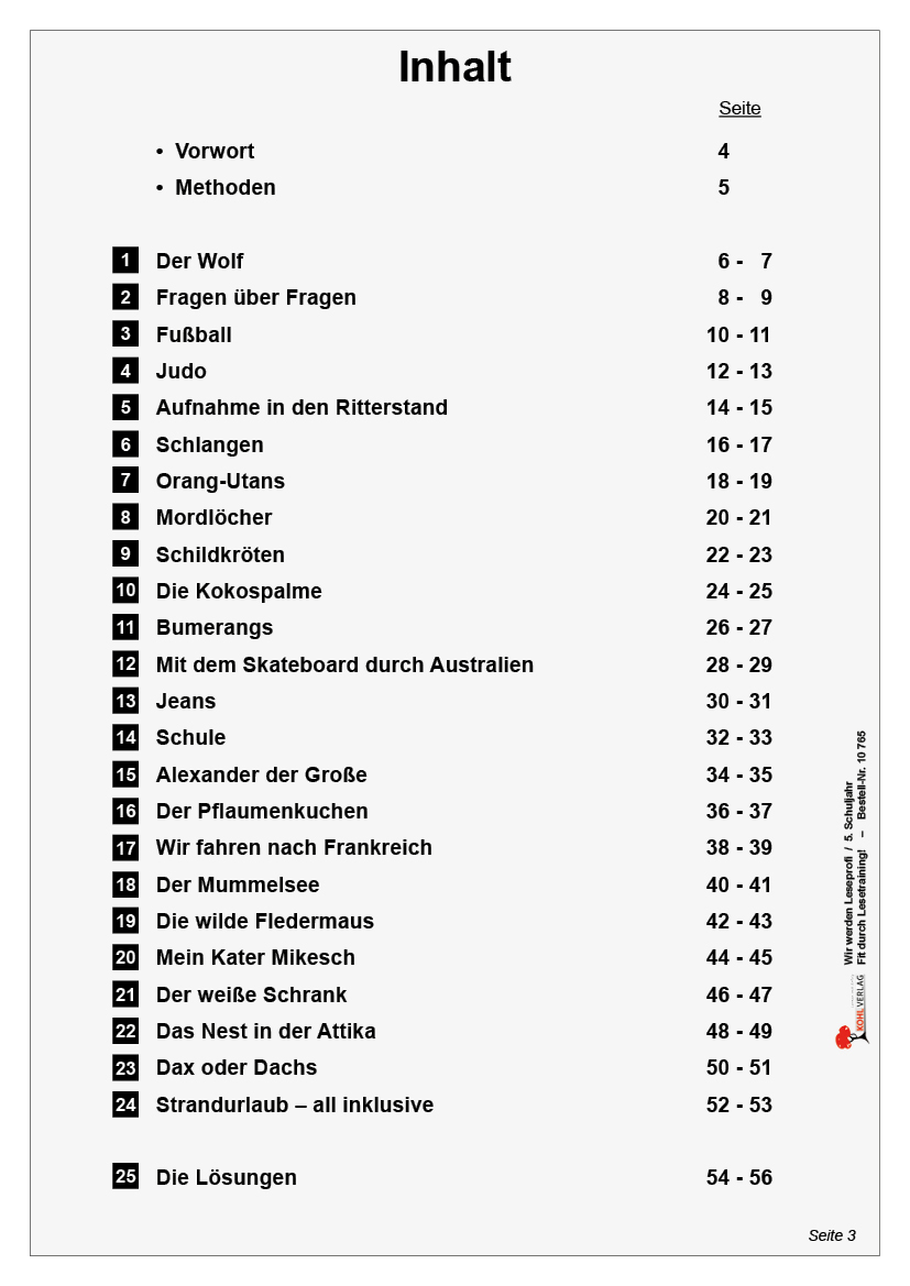 Wir werden Leseprofi / Klasse 5