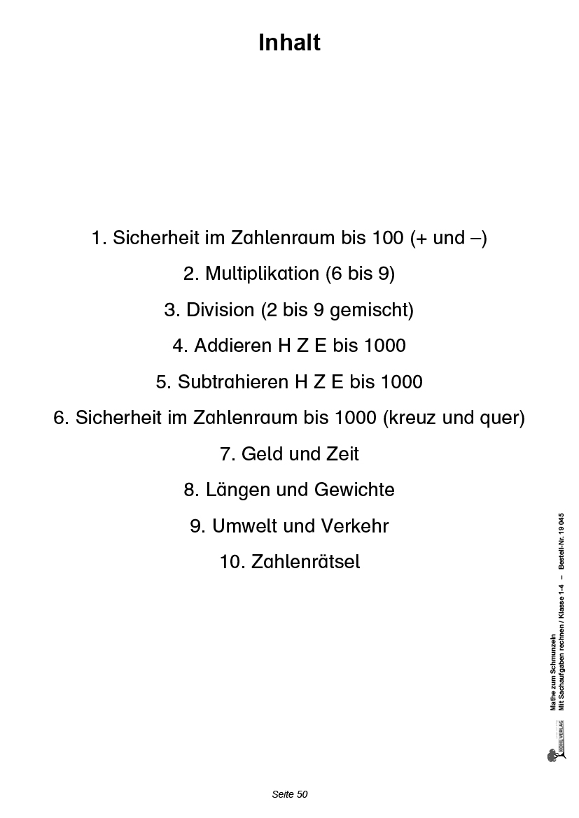 Mathe zum Schmunzeln / Klasse 1-4