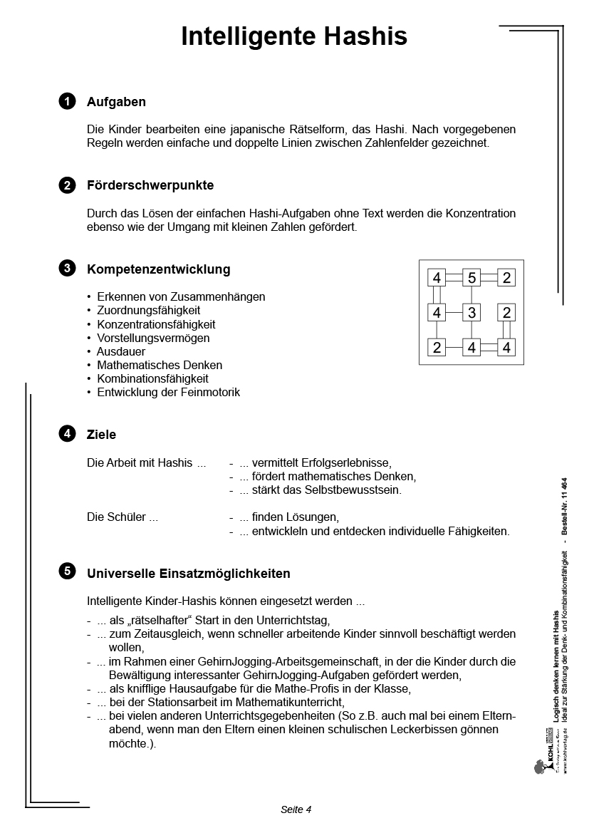 Logisch denken lernen mit Hashis