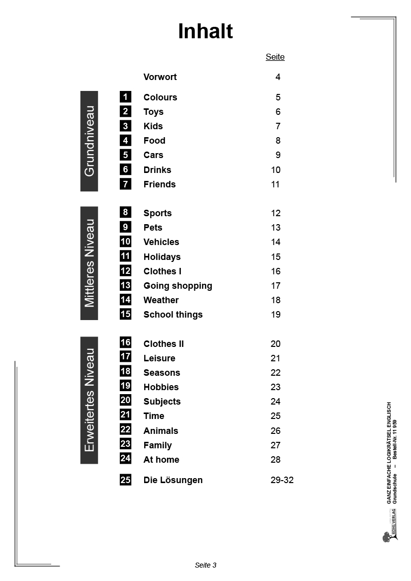 Ganz einfache Logikrätsel Englisch