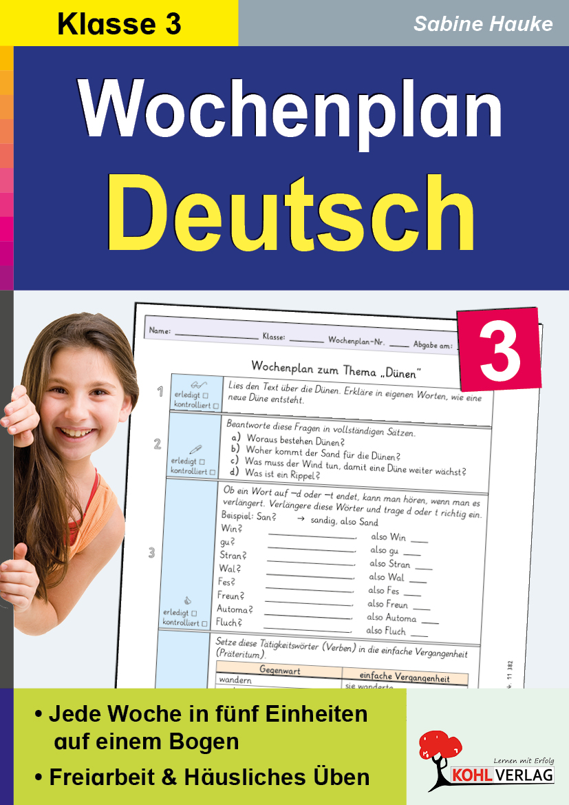 Wochenplan Deutsch / Klasse 3