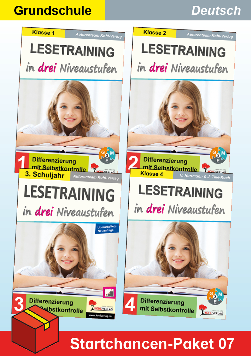 Startchancen-Paket 07 (Deutsch GS): Lesetraining in drei Niveaustufen