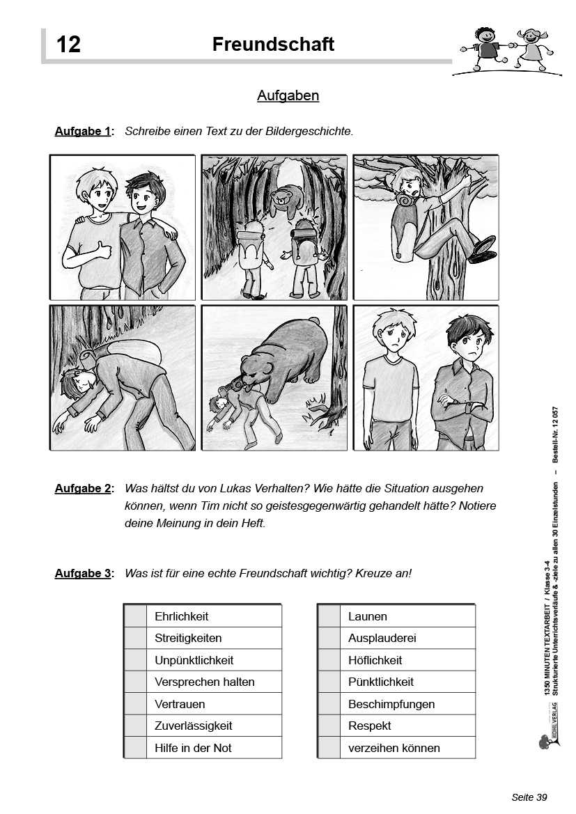 1350 Minuten Textarbeit / Klasse 3-4