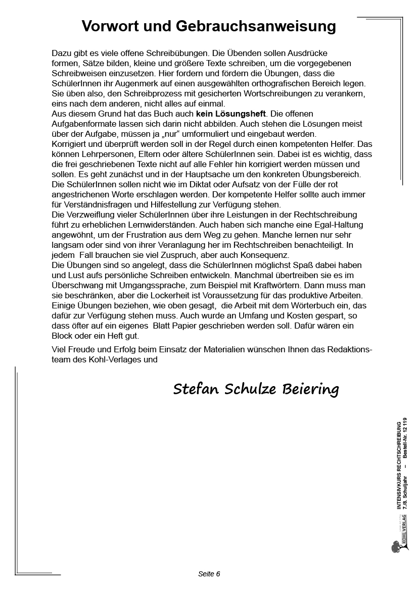 Intensivkurs Rechtschreibung / 7.-8. Schuljahr