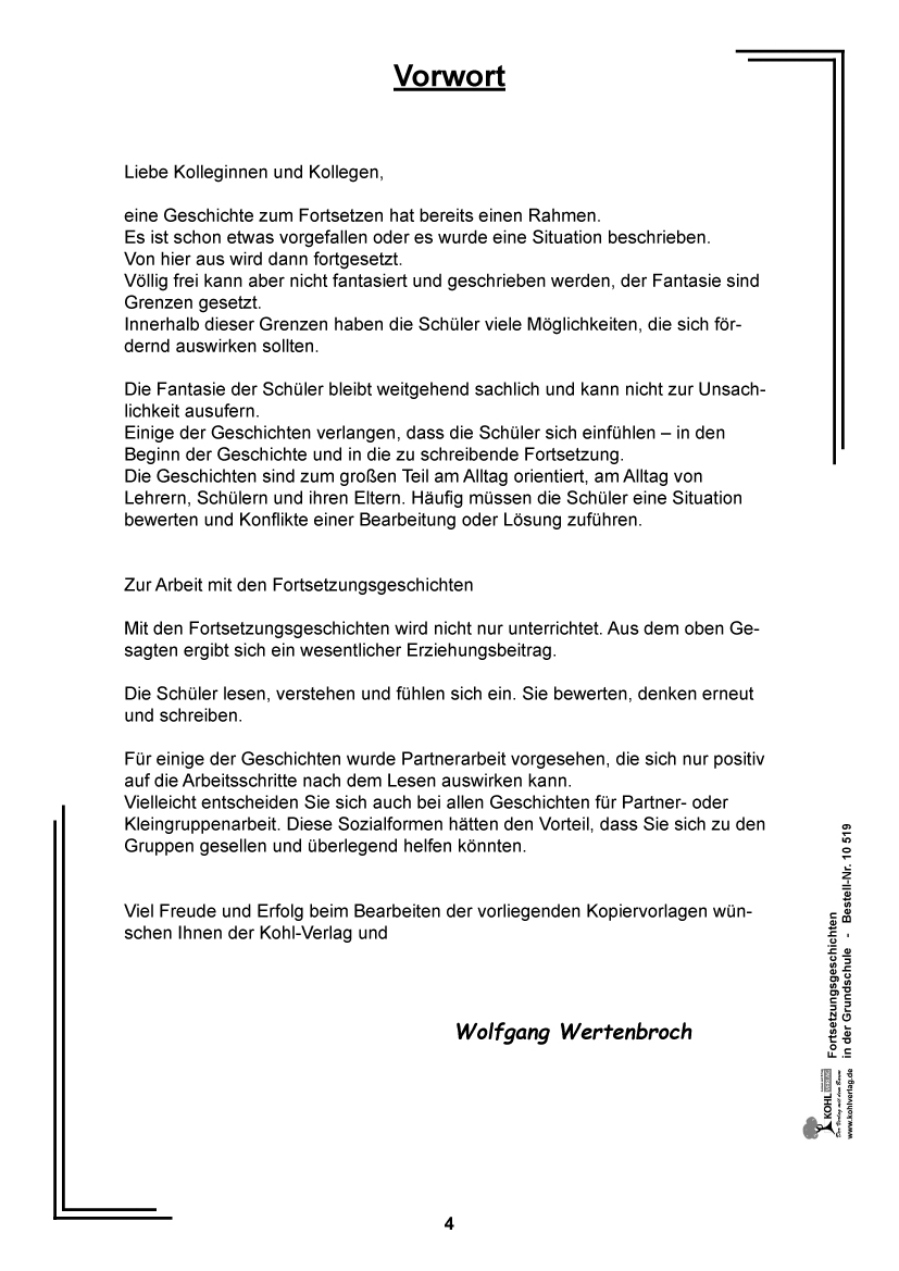 Fortsetzungsgeschichten / Grundschule