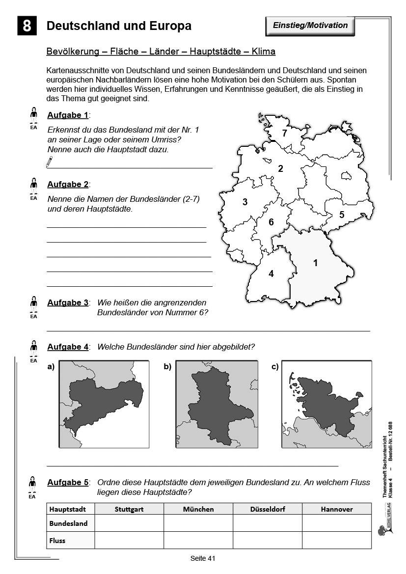 Themenheft Sachunterricht / Klasse 4