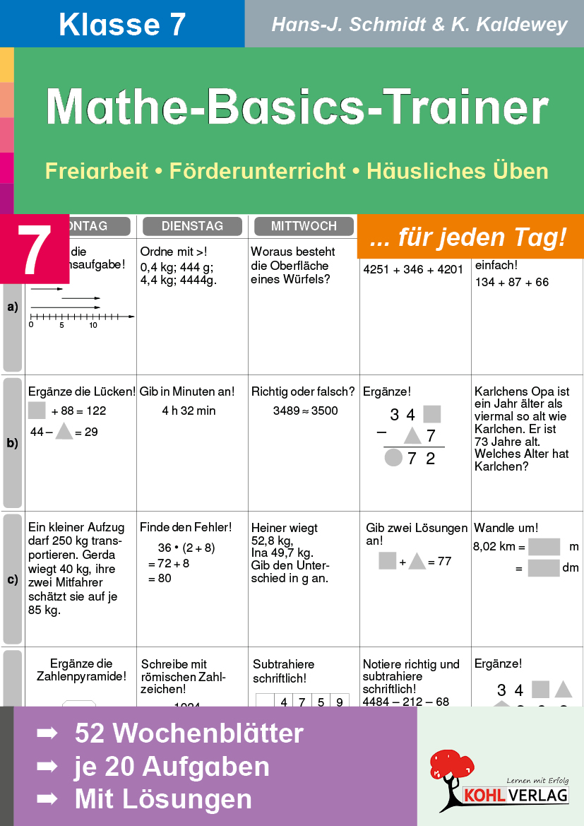 Mathe-Basics-Trainer / Klasse 7