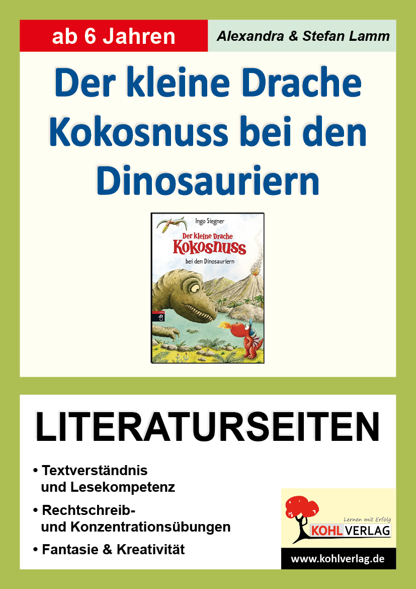 Der kleine Drache Kokosnuss bei den Dinosauriern - Literaturseiten