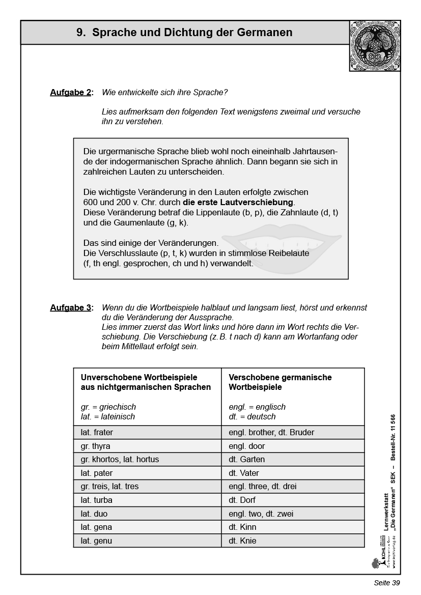 Lernwerkstatt Die Germanen / Sekundarstufe