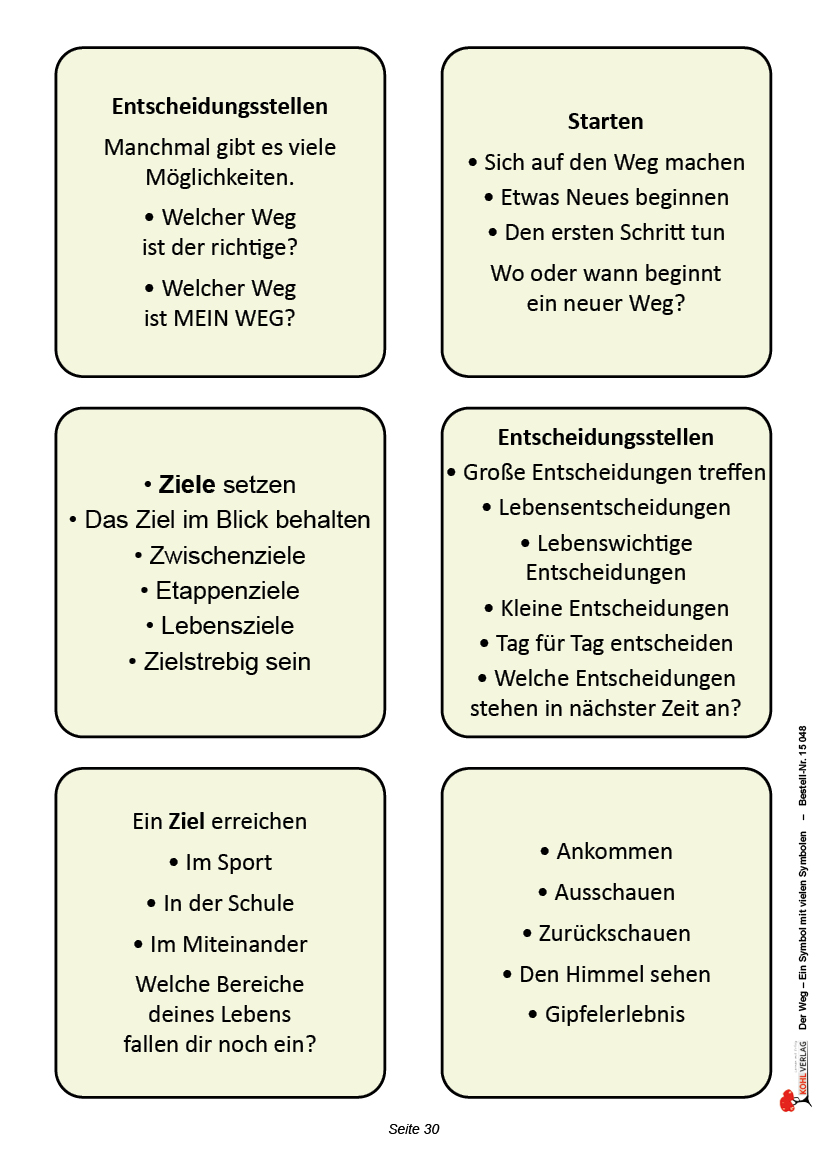 Der Weg als Symbol