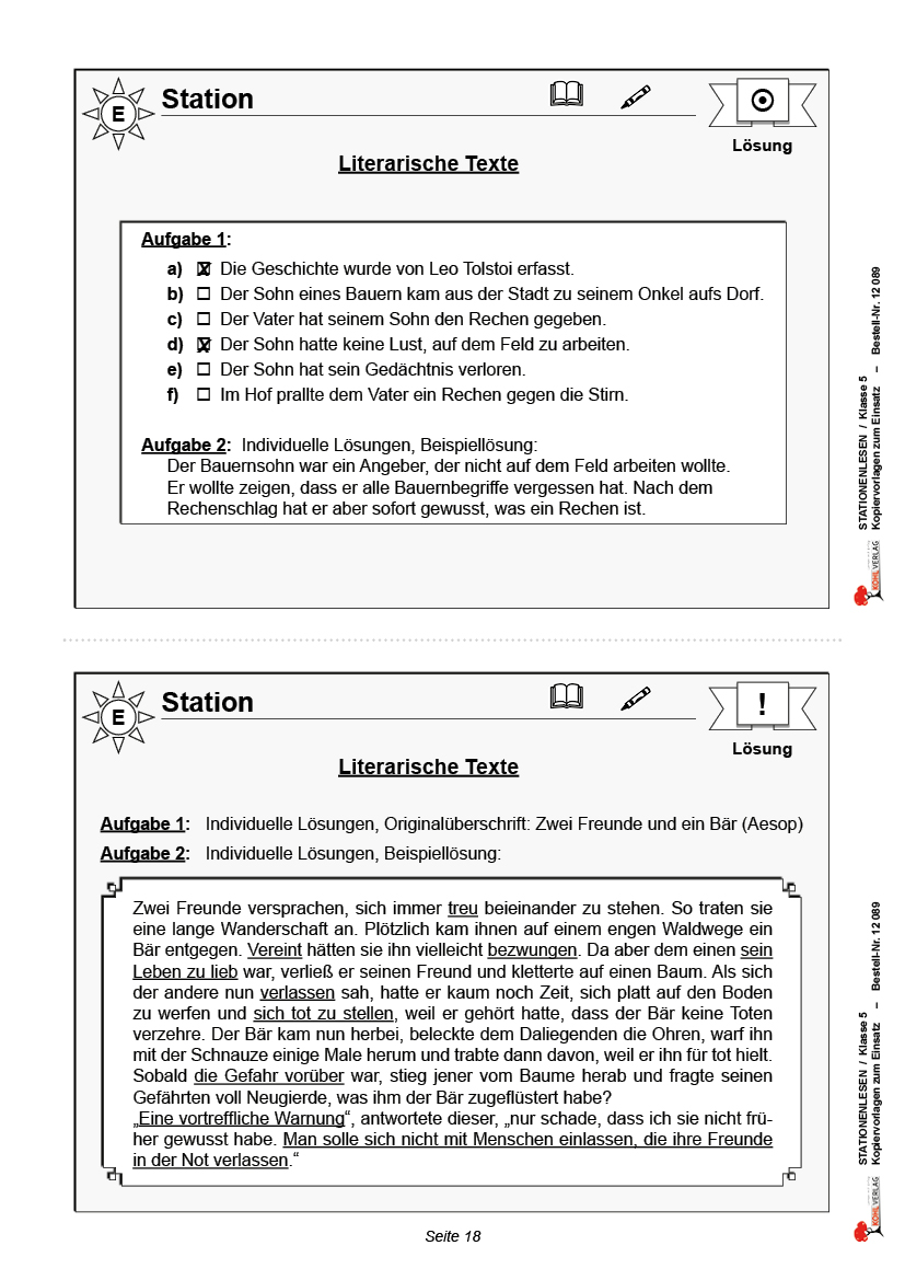 Stationenlesen Klasse 5