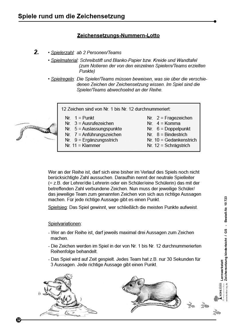Lernwerkstatt Zeichensetzung kinderleicht / Grundschule