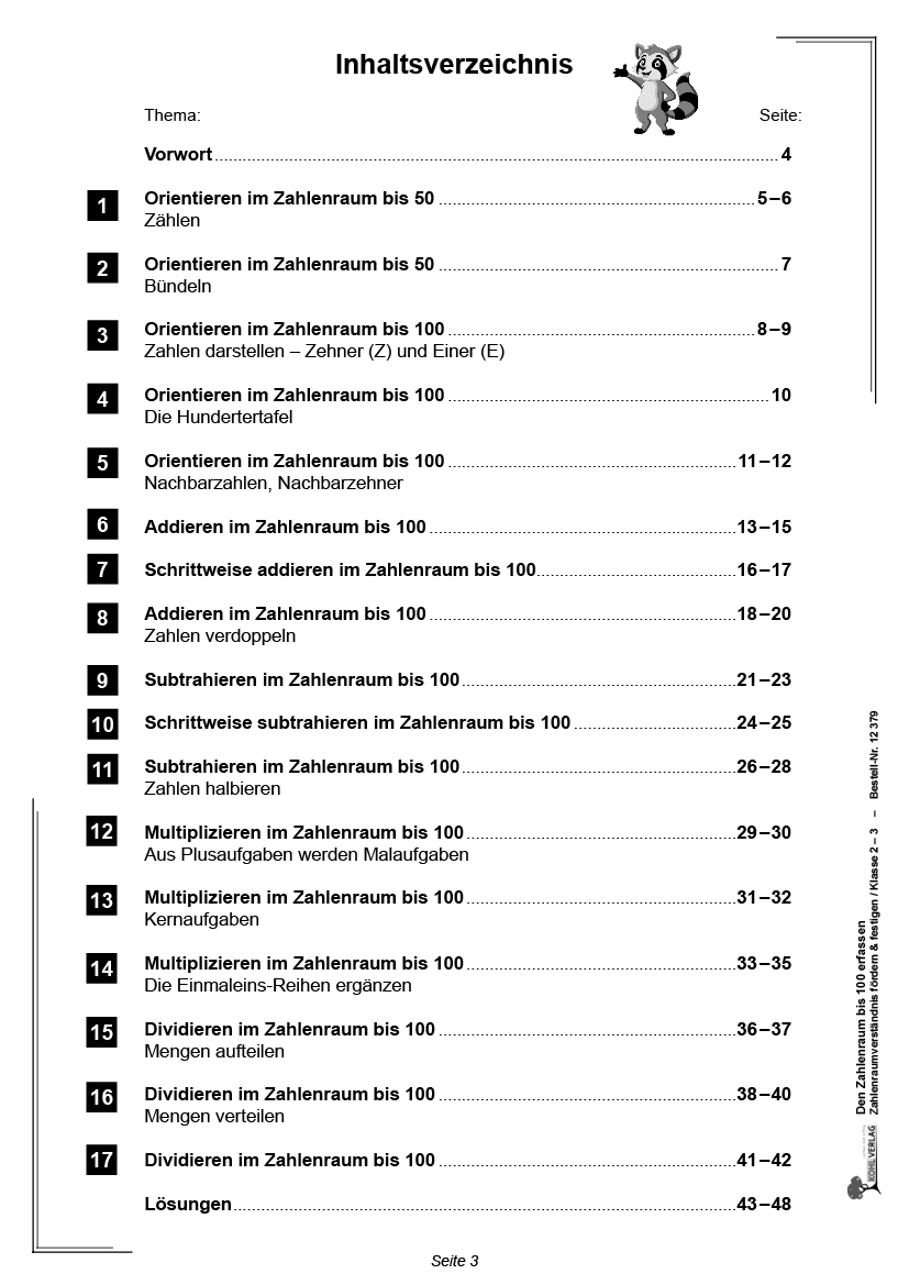 Den Zahlenraum bis 100 erfassen