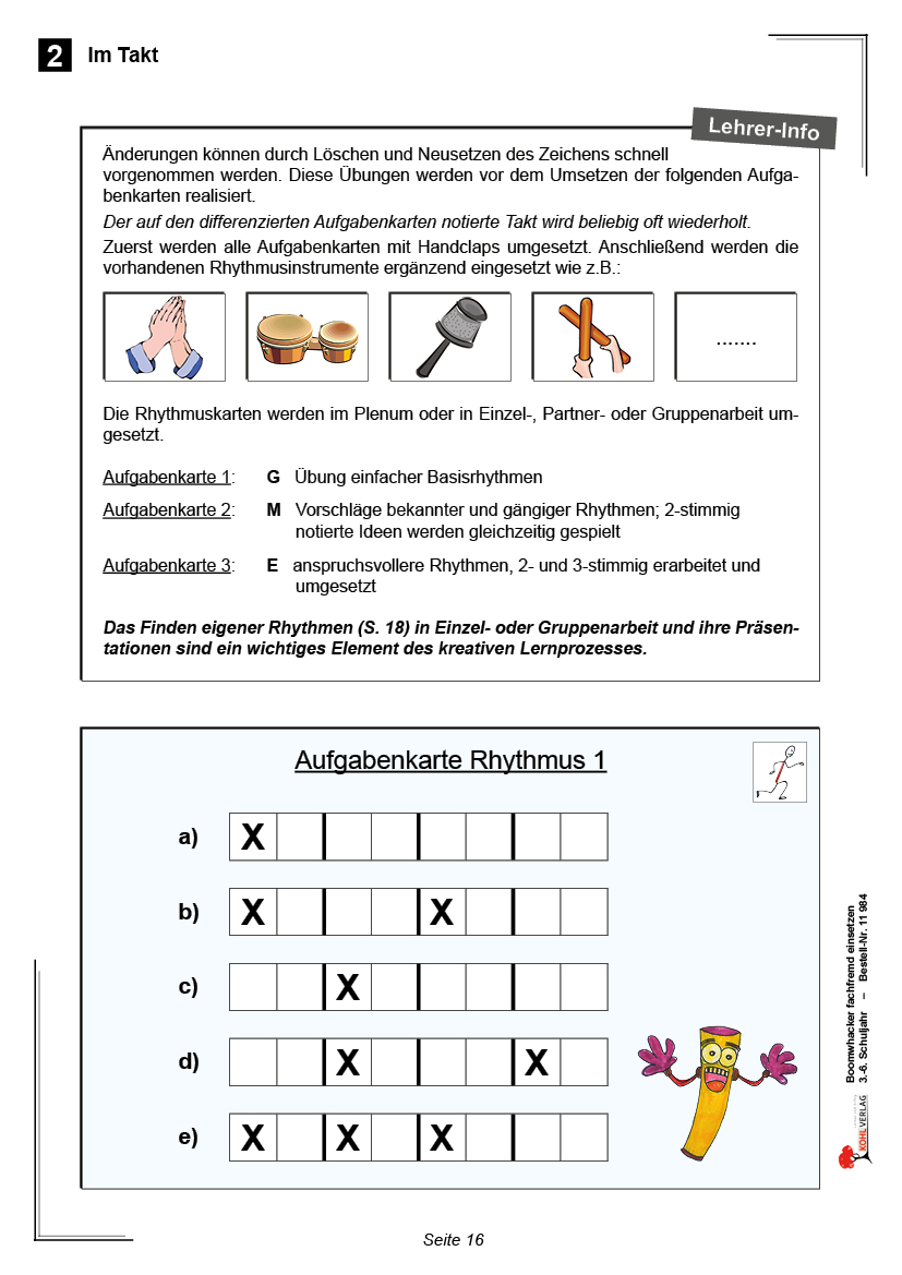 Boomwhackers fachfremd einsetzen / Klasse 3-6