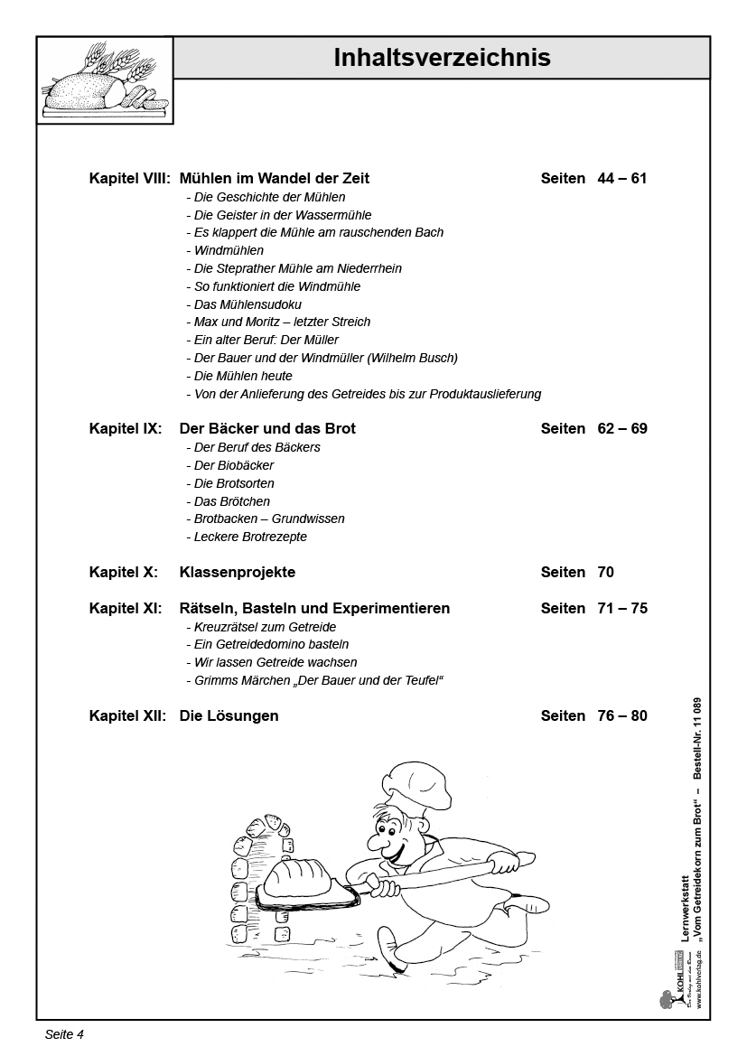 Lernwerkstatt Vom Getreidekorn zum Brot