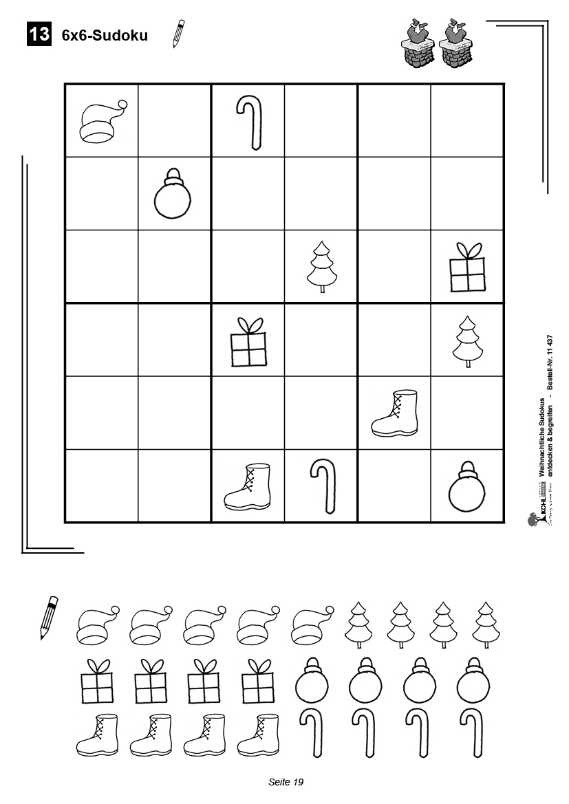 Weihnachtliche Sudokus entdecken und begreifen