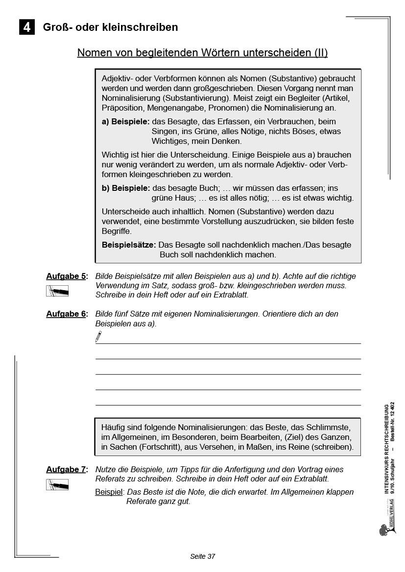 Intensivkurs Rechtschreibung / 9.-10. Schuljahr