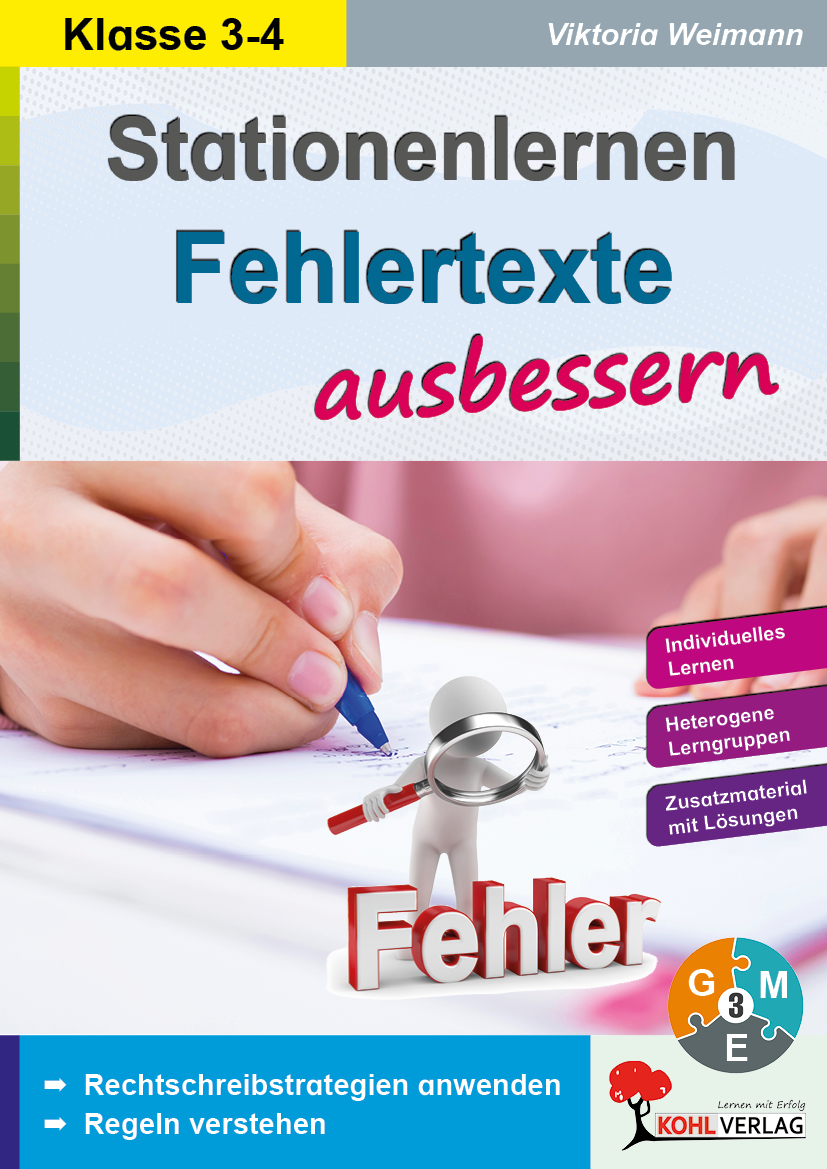 Stationenlernen Fehlertexte ausbessern / Klasse 3-4