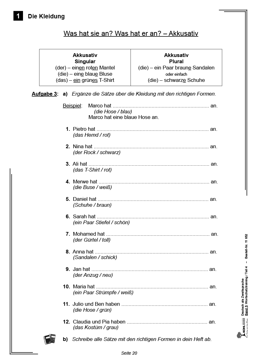 Deutsch als Zweitsprache in Vorbereitungsklassen V