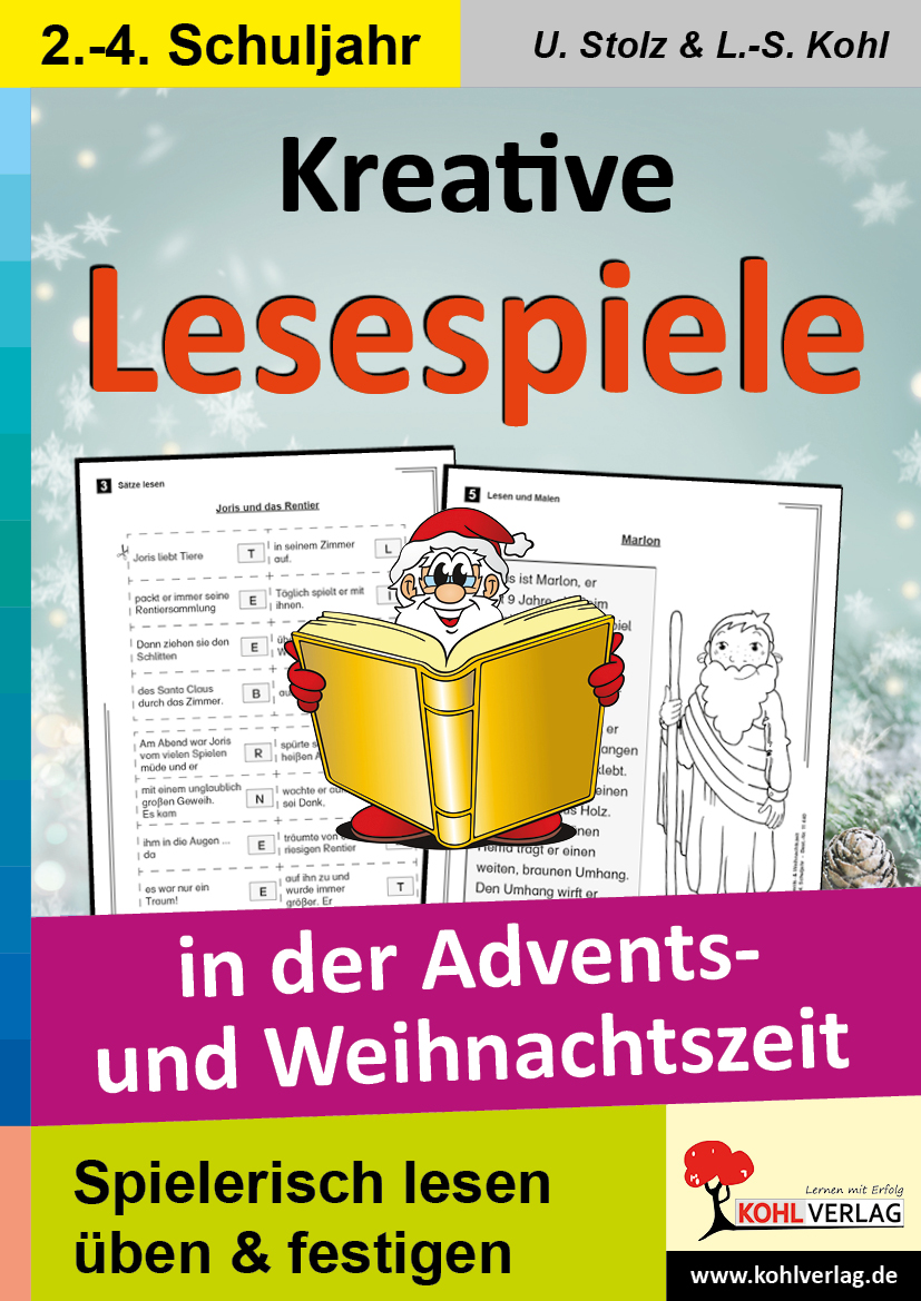 Kreative Lesespiele in der Advents- und Weihnachtszeit - Spielerisch lesen lernen im 2.-4. Schuljahr
