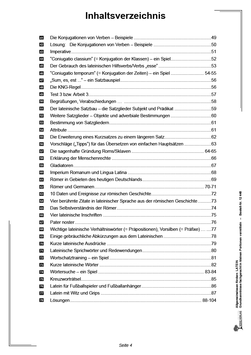 Allgemeinwissen fördern LATEIN