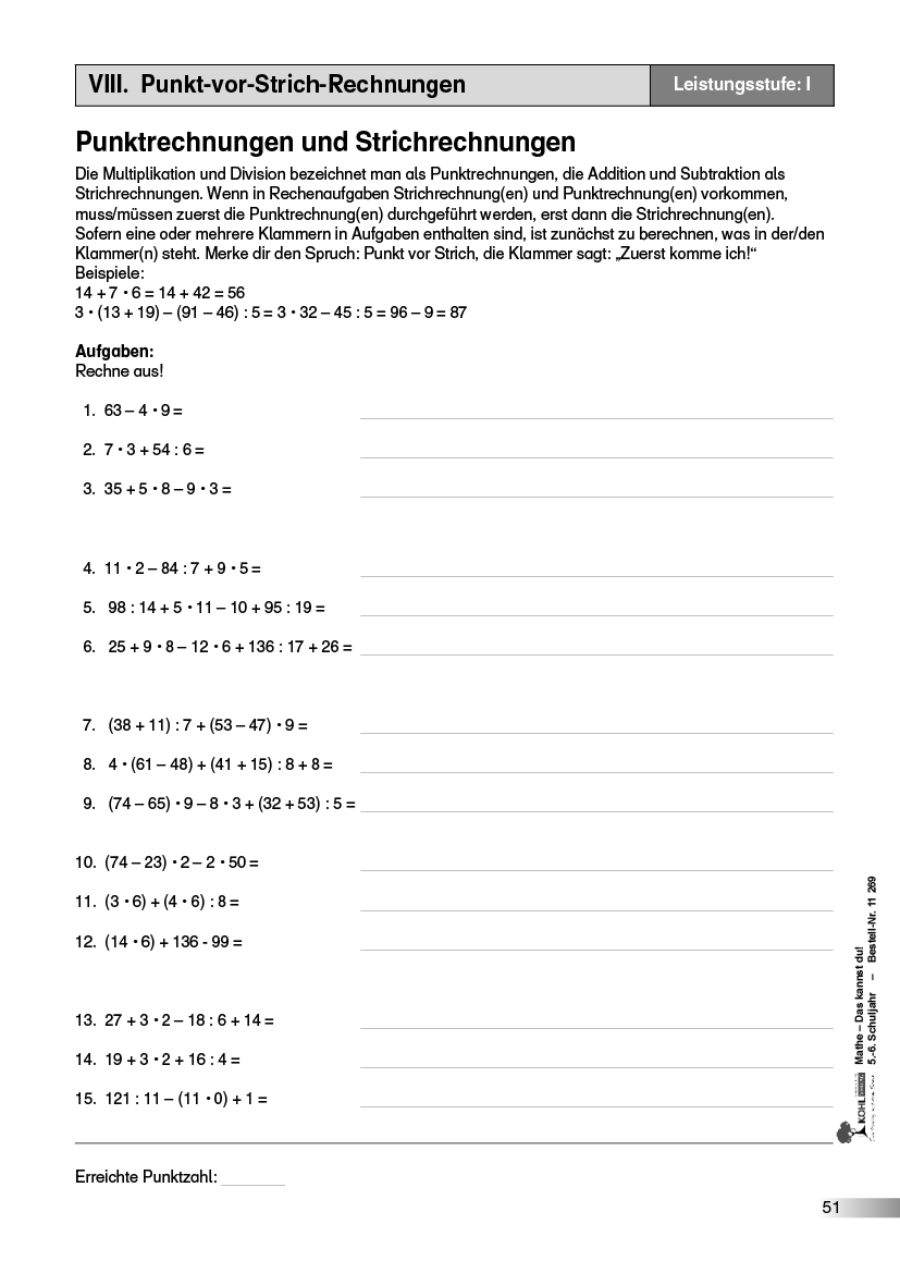 Mathe - Das kannst du! / Klasse 5-6 - Dezimalsystem, Zahlen, Runden