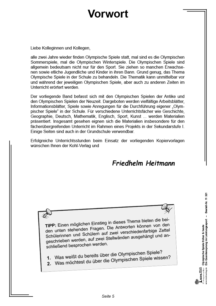 Olympische Spiele früher & heute