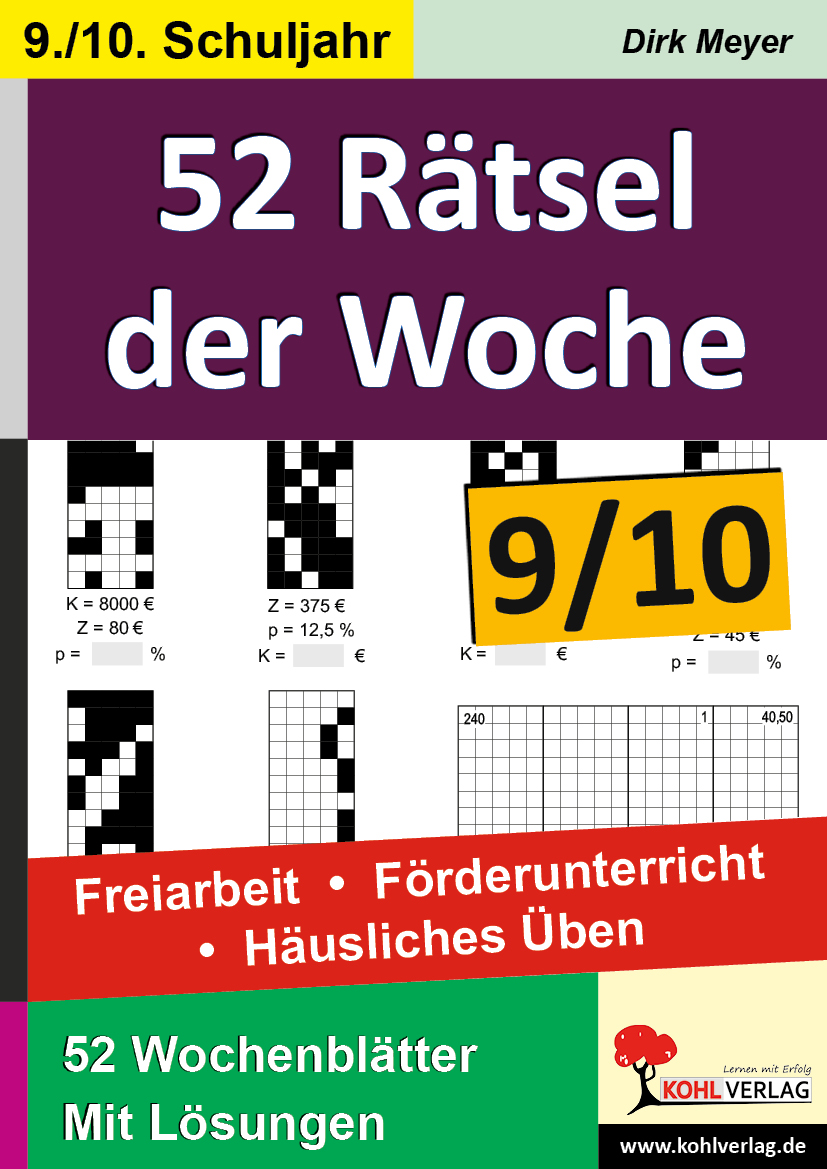 52 Rätsel der Woche / Klasse 9-10