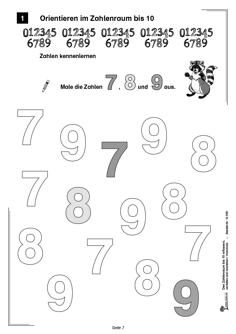 Den Zahlenraum bis 10 erfassen