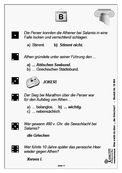 Was weißt du über ... die Griechen? Was weißt du über ... die Griechen?
