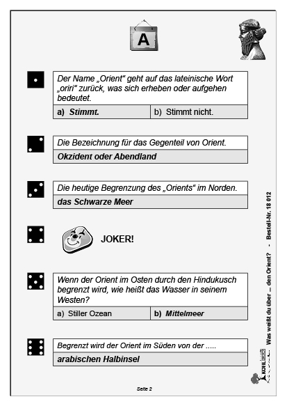 Was weißt du über ... den Orient?