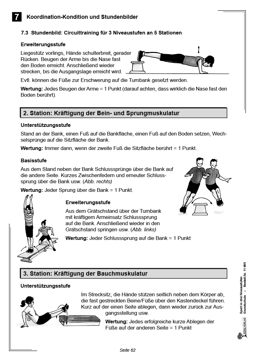 Sport ... in drei Niveaustufen / Grundschule