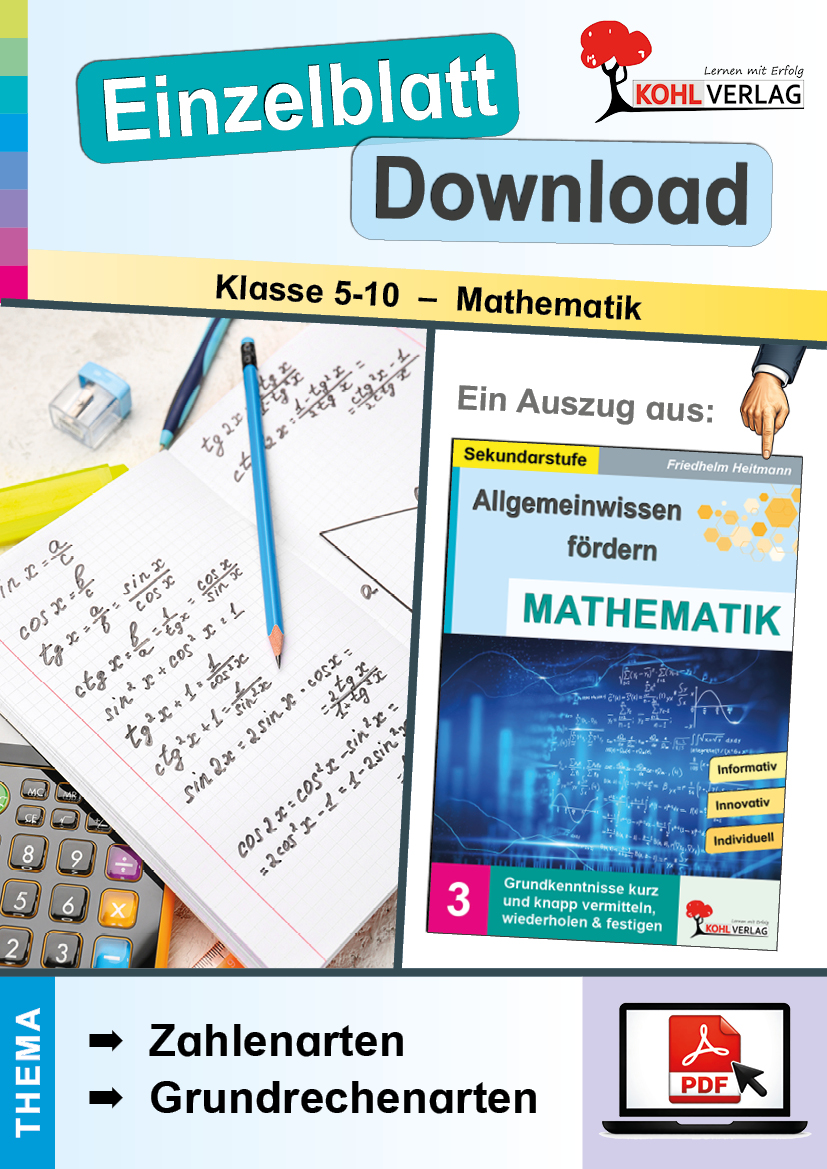 Allgemeinwissen fördern MATHEMATIK: Zahlenarten & Grundrechenarten