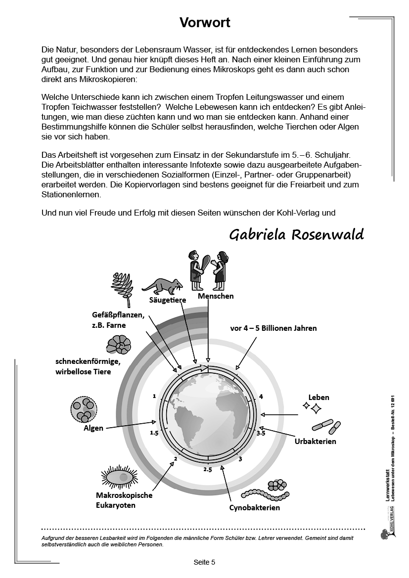 Lernwerkstatt Lebewesen unter dem Mikroskop / Klasse 5-6