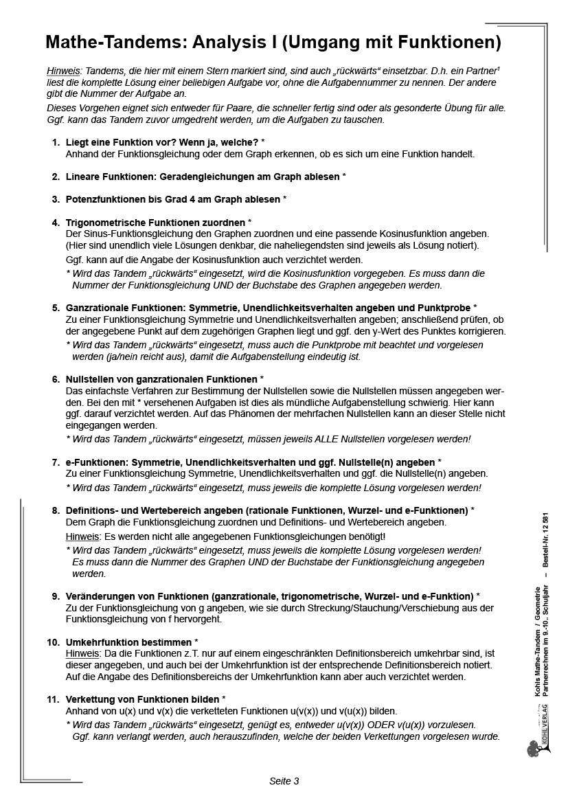 Kohls Mathe-Tandem / Analysis I