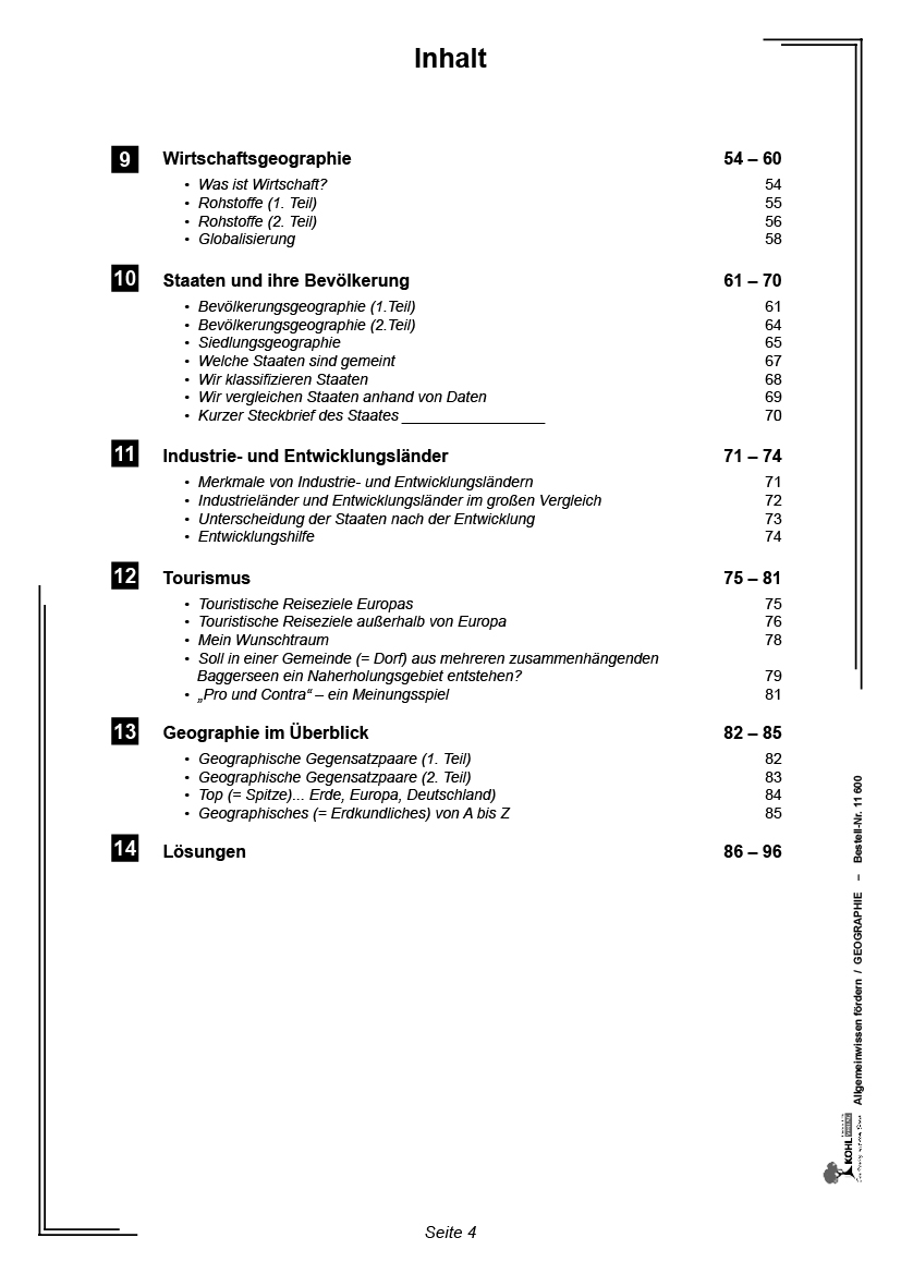 Allgemeinwissen fördern ERDKUNDE