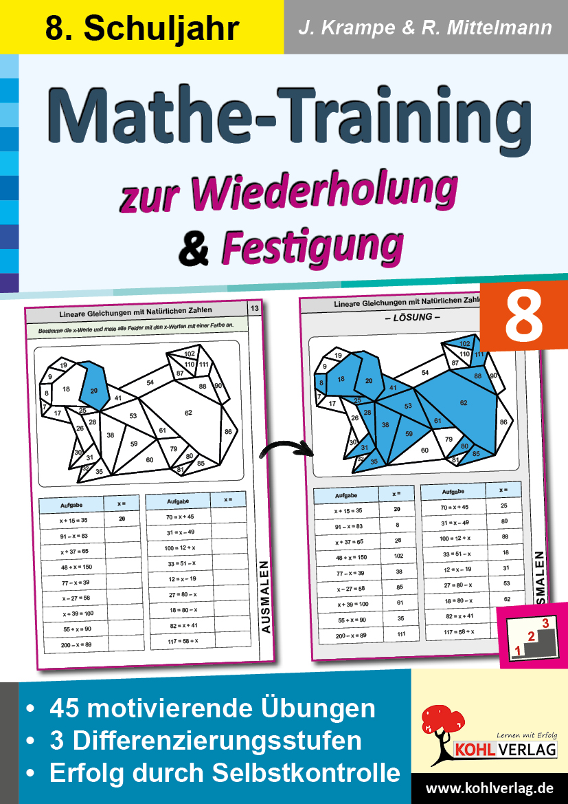 Mathe-Training zur Wiederholung & Festigung / Klasse 8