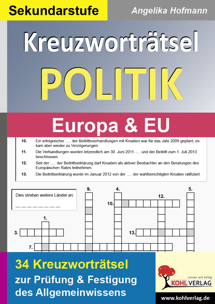 Kreuzworträtsel Politik / Europa Kreuzworträtsel Politik / Europa