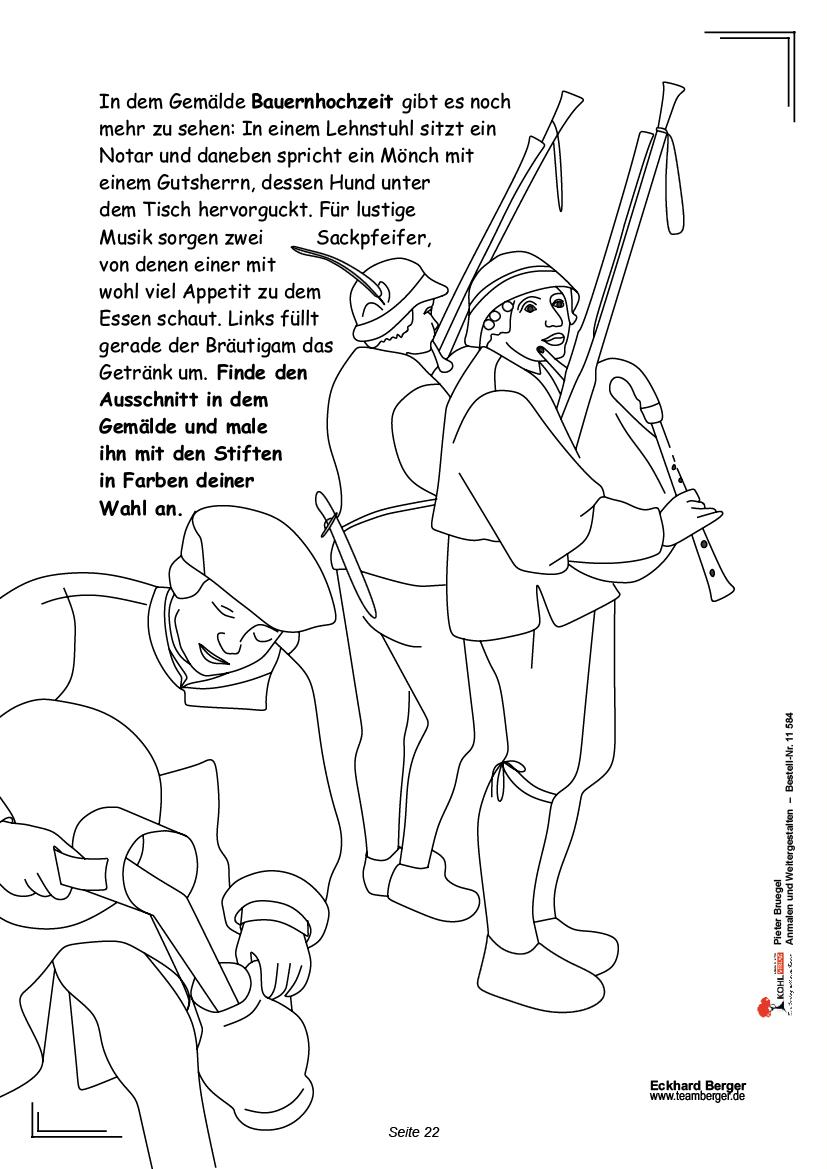 Pieter Bruegel ... anmalen und weitergestalten - Ein Schulmalbuch
