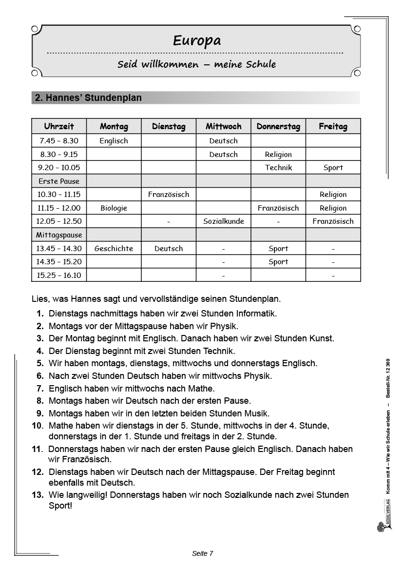 Komm mit! - Sprachmaterial für DaZ-Kinder IV