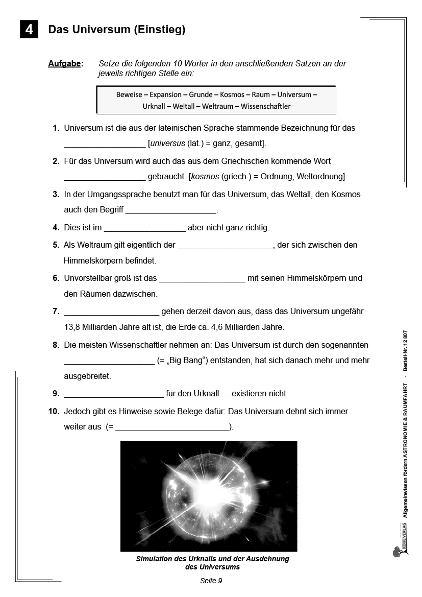 Allgemeinwissen fördern  Astronomie & Raumfahrt