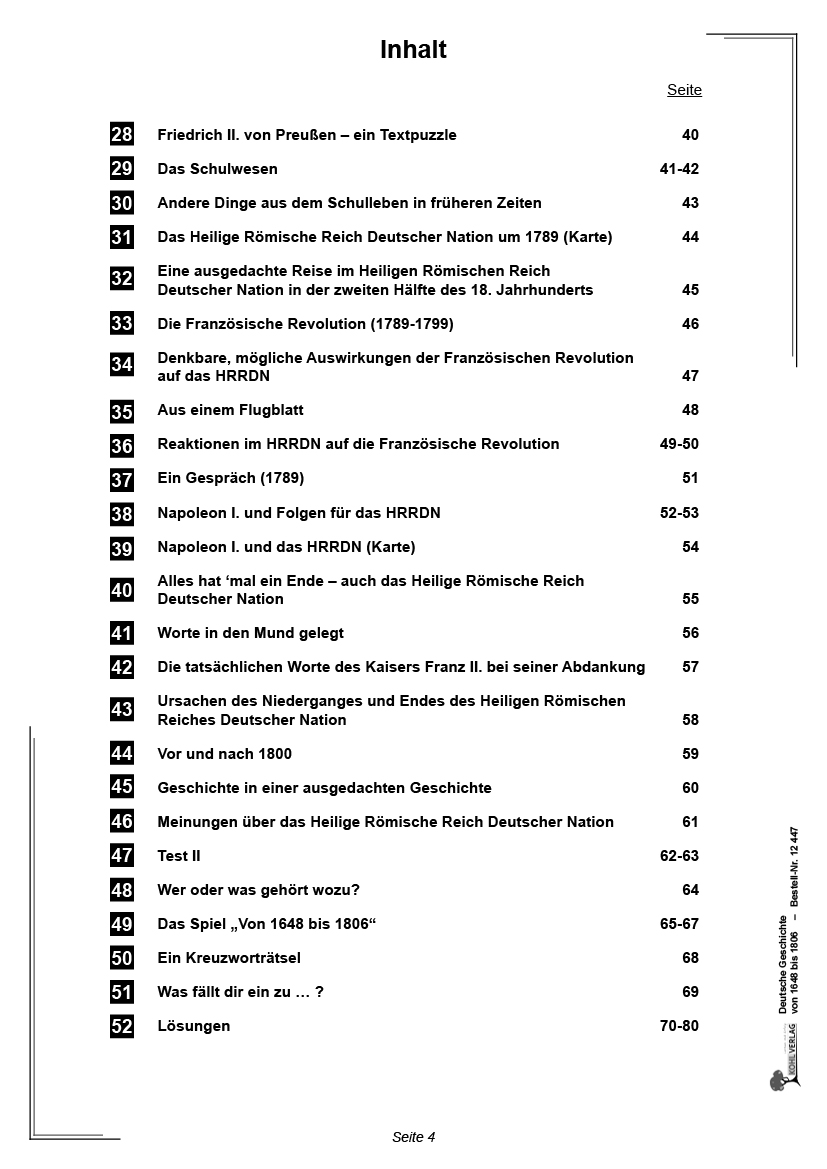 Deutsche Geschichte von 1648 bis 1806