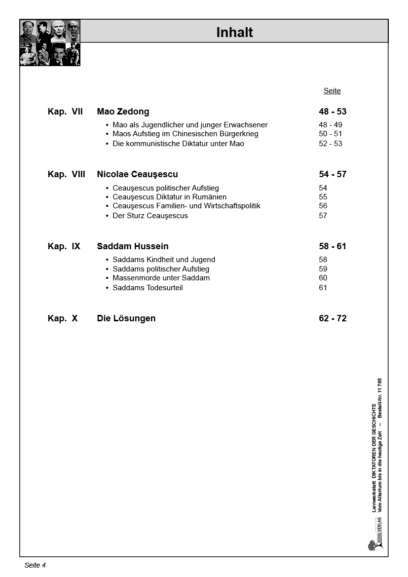 Lernwerkstatt Diktatoren der Geschichte Lernwerkstatt Diktatoren der Geschichte