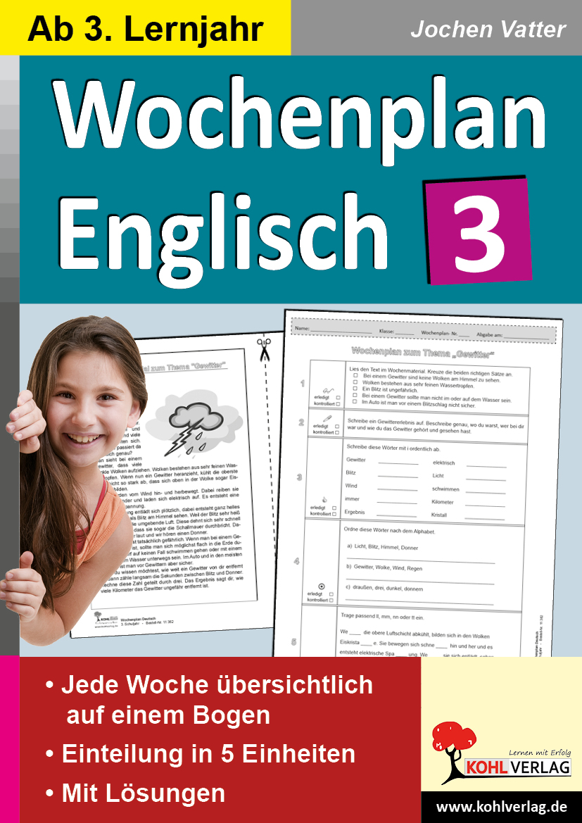 Wochenplan Englisch 3 - Ab 3. Lernjahr Wochenplan Englisch 3 - Ab 3. Lernjahr