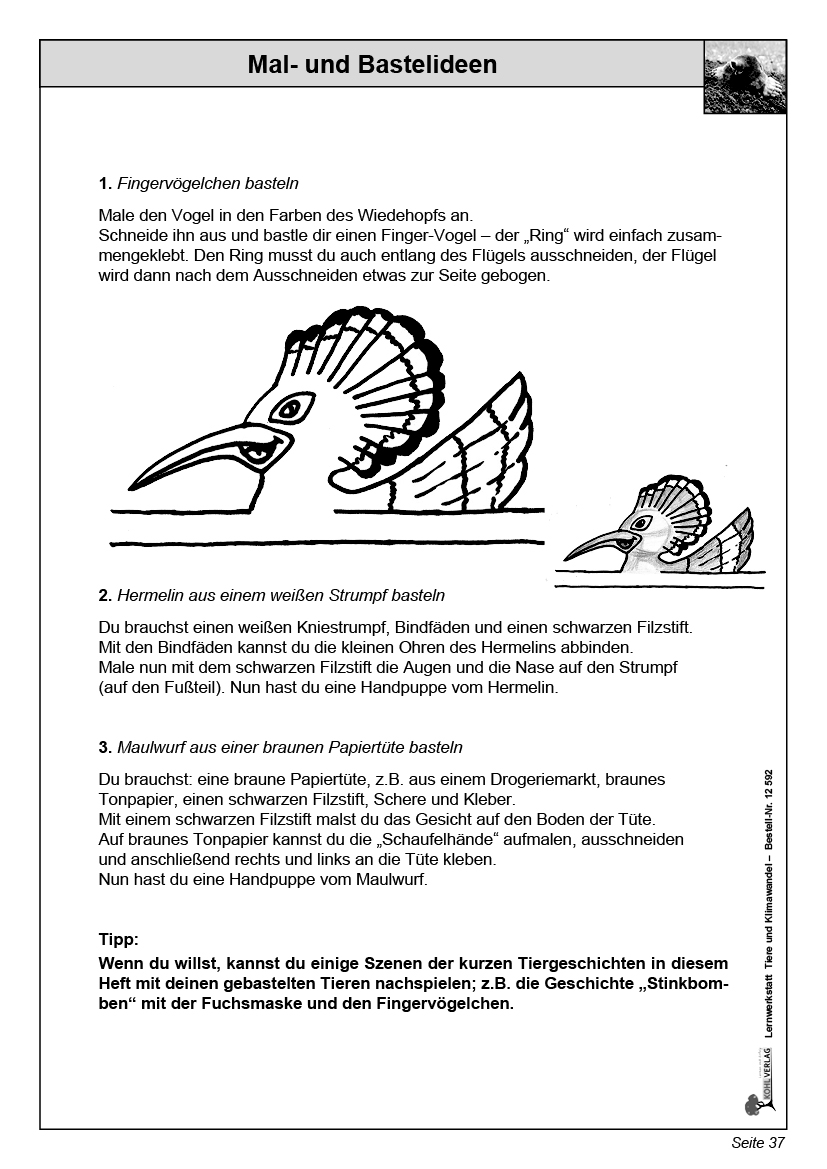 Lernwerkstatt Tiere und der Klimawandel