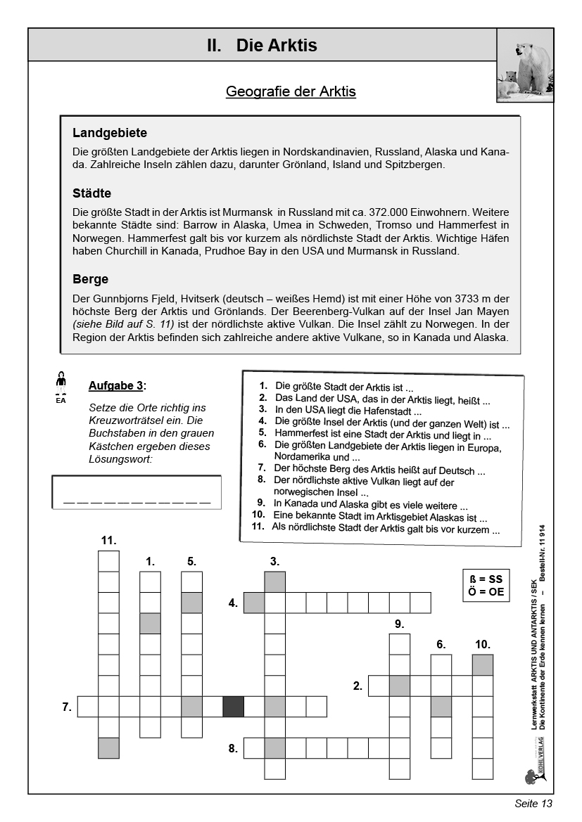 Lernwerkstatt ARKTIS & ANTARKTIS / Sekundarstufe