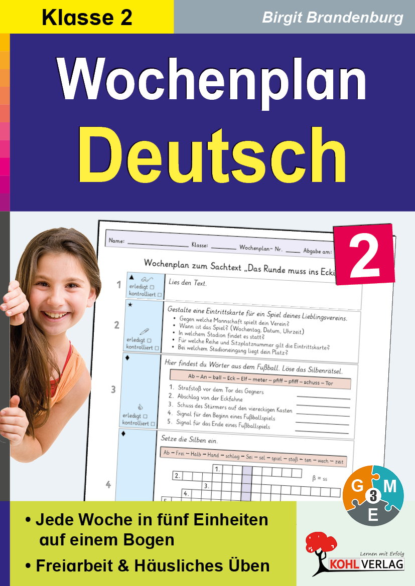 Wochenplan Deutsch / Klasse 2