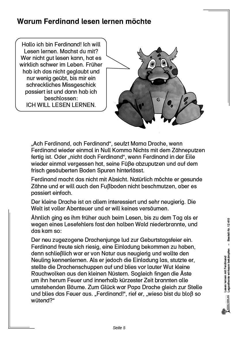 Lesen lernen mit Ferdinand